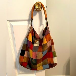 Lucky patchwork hobo leather bag
